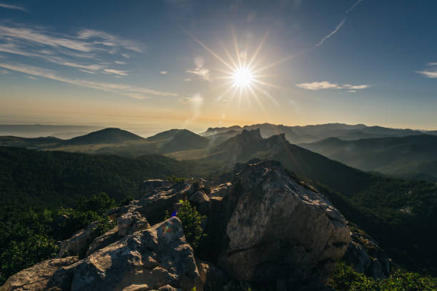istock Landscape mountains sunset in nature Croatia, Velebit forest 1161199400