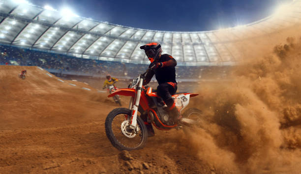 istock Motocross riders in action. 1161199423