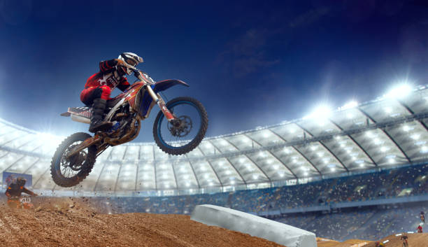 istock Motocross riders in action. 1161199565