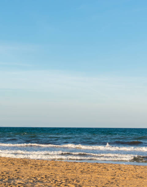 istock Waves in the beach of Spain, White Coast. 1161199597