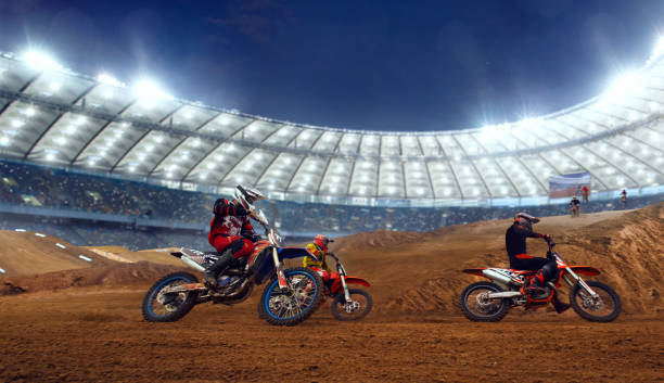 istock Motocross riders in action. 1161200160