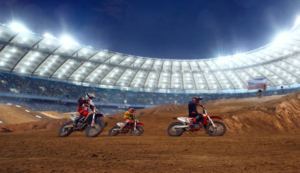 istock Motocross riders in action. 1161200172