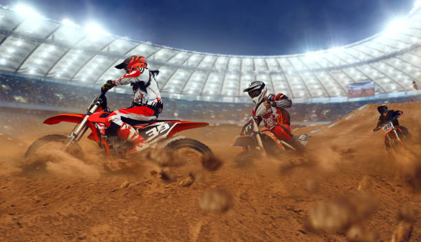istock Motocross riders in action. 1161200190