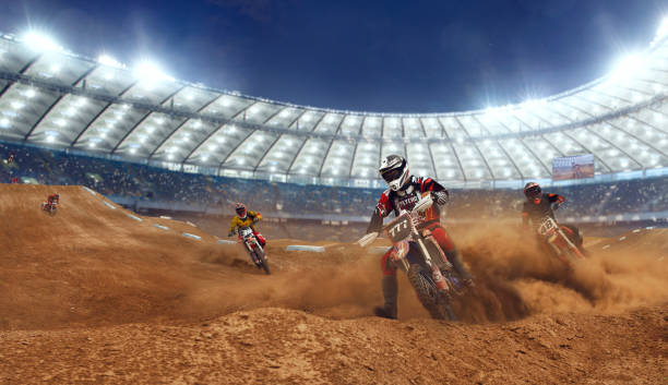 istock Motocross riders in action. 1161200200