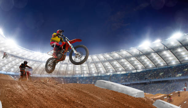 istock Motocross riders in action. 1161200766