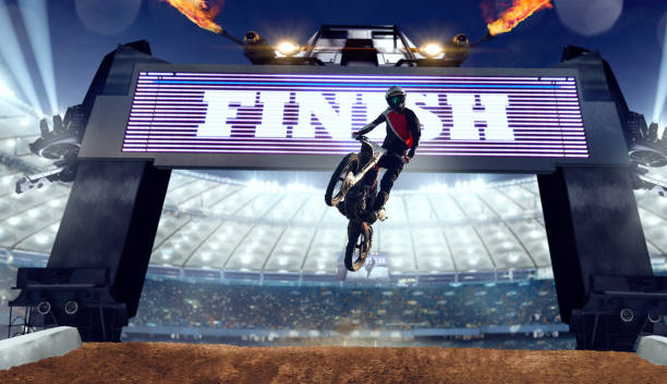 istock Motocross riders in action. 1161200836