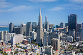 Aerial view of San Francisco's Financial District on Sunny Day