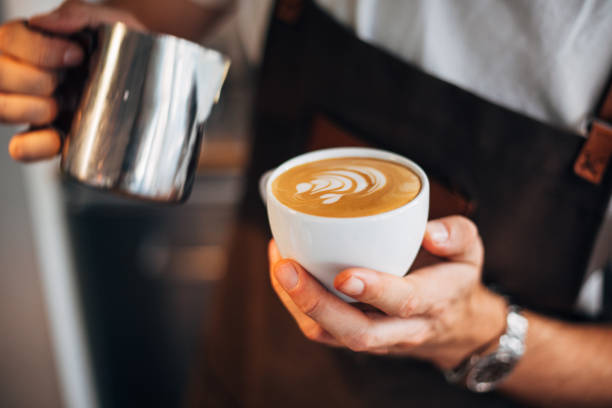 istock Barista pouring latte art 1161202491