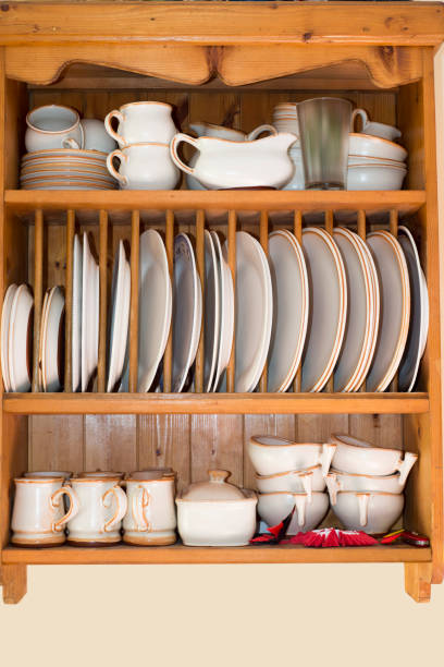 istock old wooden kitchen dresser 1161207595