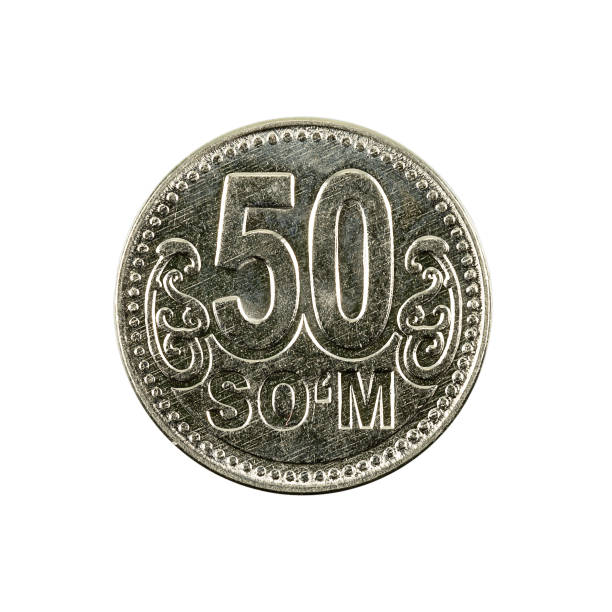 istock 50 Uzbek som coin (2018) obverse isolated on white background 1161207678