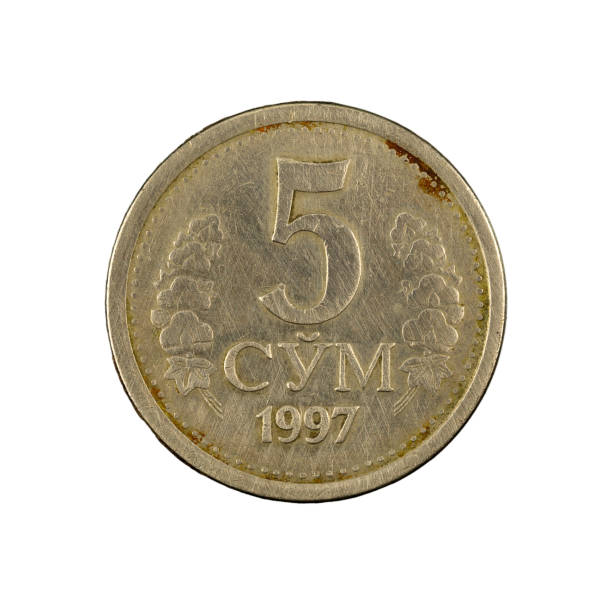 istock 5 Uzbek som coin (1997) obverse isolated on white background 1161208695