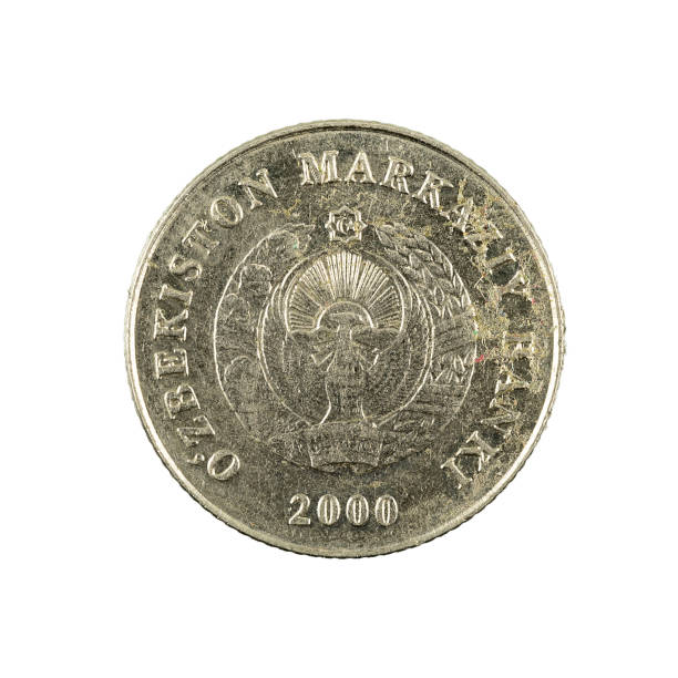 istock 1 Uzbek som coin (2000) reverse isolated on white background 1161208951