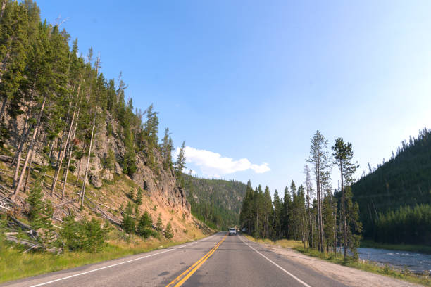 istock asphalt road in Yellowstone National Park 1161209887