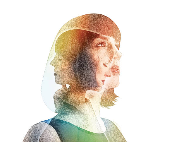 kuvapankkikuvitukset aiheesta mielisairaudesta toipuvan naisen moninkertainen altistuminen - päällekkäisvalotus