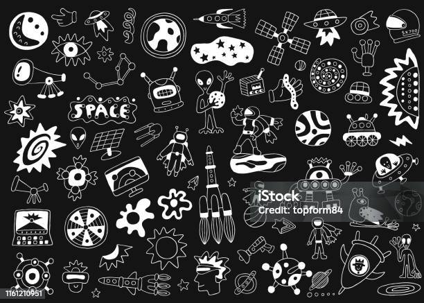 Ilustración de Espacio Doodle Set Dibujos De Lápiz y más Vectores Libres de  Derechos de Espacio exterior - Espacio exterior, Astronauta, Extraterrestre  - iStock