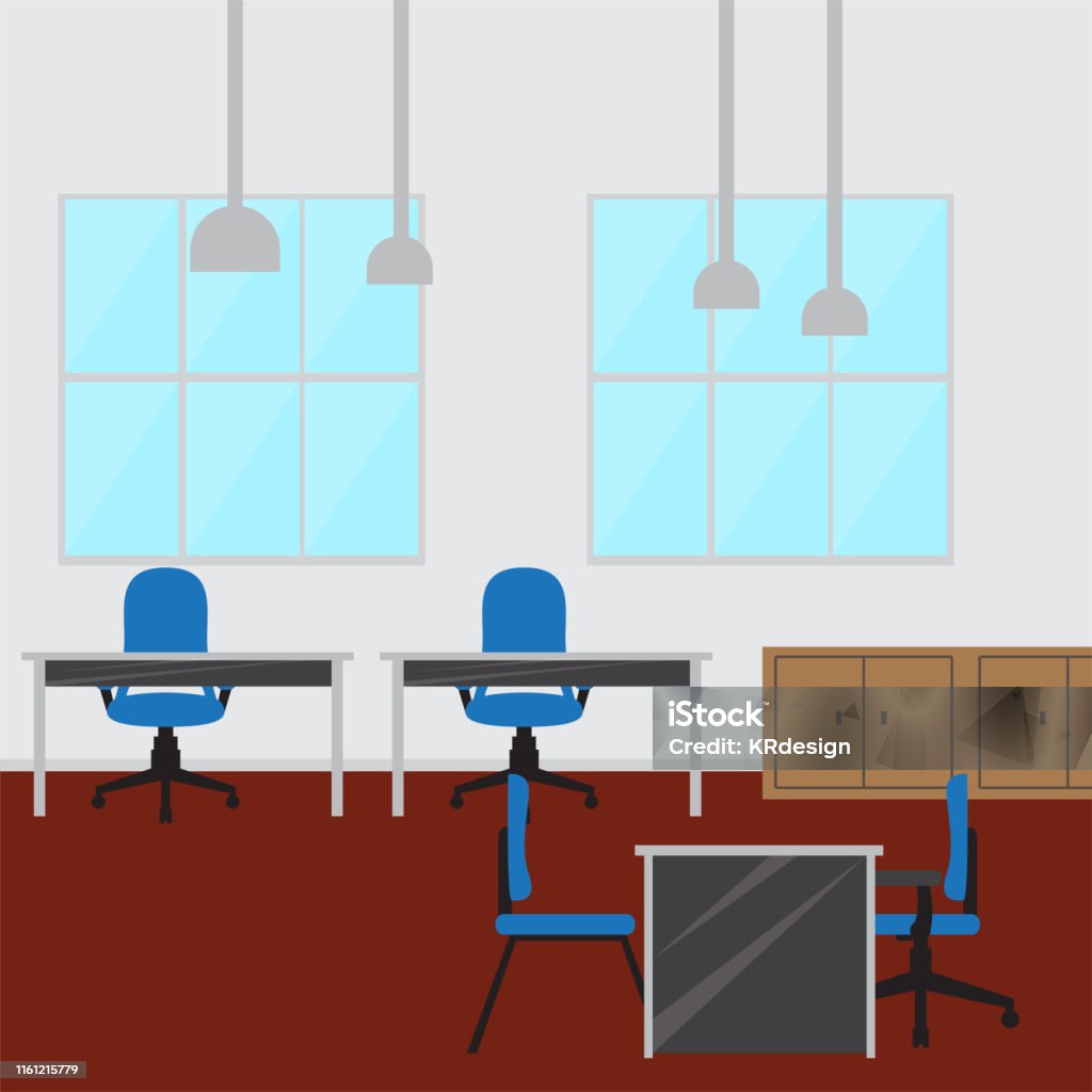 Workplace View Office Workplace View Stock Illustration - Download Image Now - Above ...
