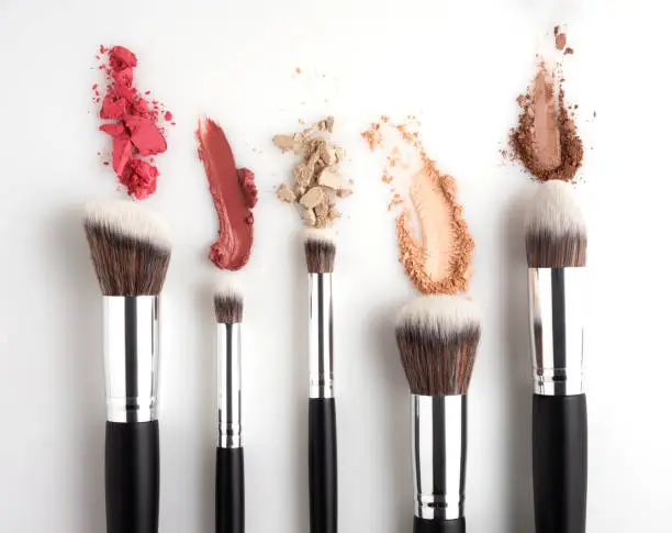 Photo of Beauty brushes.