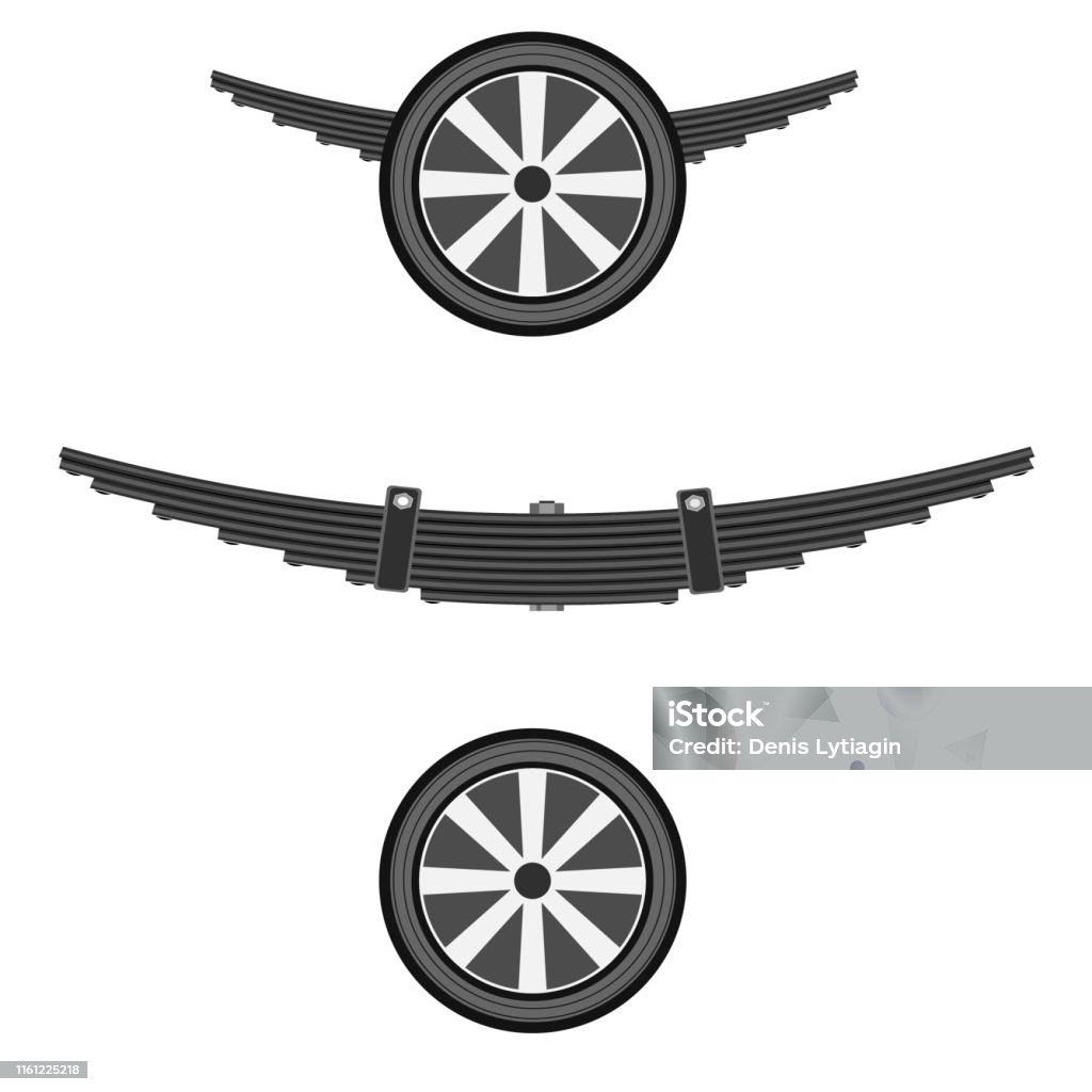 Car Suspension Leaf Spring Stock Illustration - Download Image Now ...