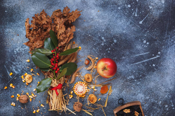 istock Orthodox Christmas eve traditions on rustic blue table 1161225516