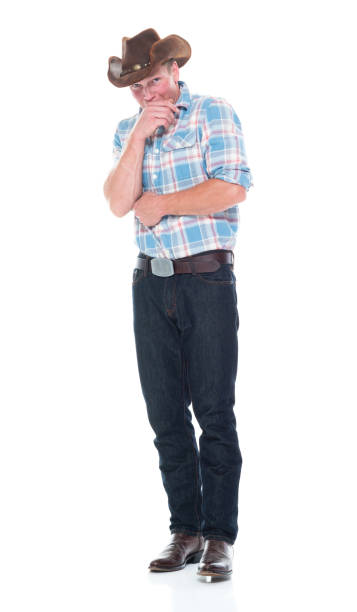 istock Handsome cowboy is feeling fear 1161226155