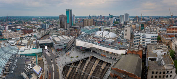 City Skyline View across Birmingham stock photo