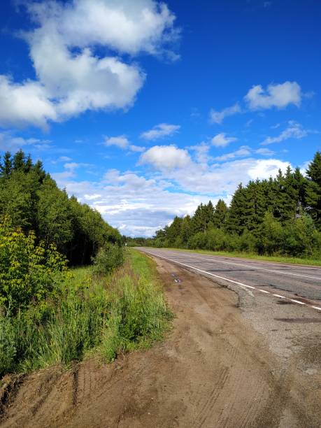 istock Country road on a summer day 1161234386