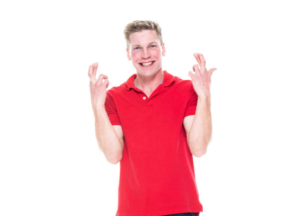 istock Handsome man in red shirt 1161234730