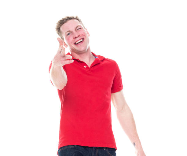 istock Handsome man in red shirt 1161234799