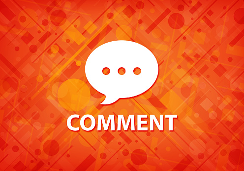 Comment Inage Comment Orange Background Stock Illustration - Download Image Now ...