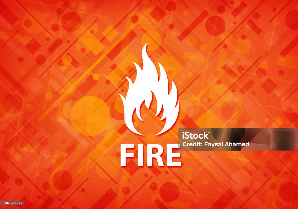 Fire Sign Orange Fire Orange Background Stock Illustration - Download Image Now ...