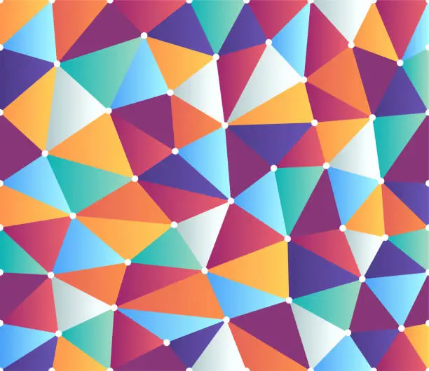 Vector illustration of Colorful Minimal Mosaic Vector Background Design