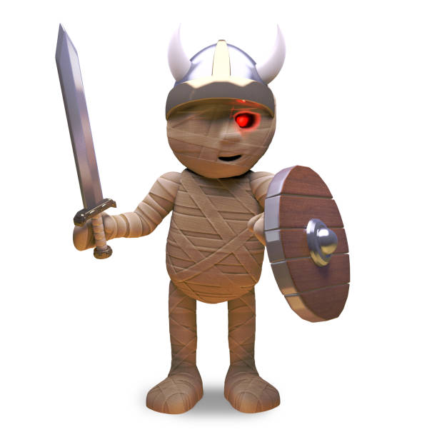 Baby Jake viking 3d illustration isolated on white background 
