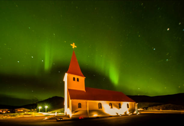istock Church under the northern light 1161239807
