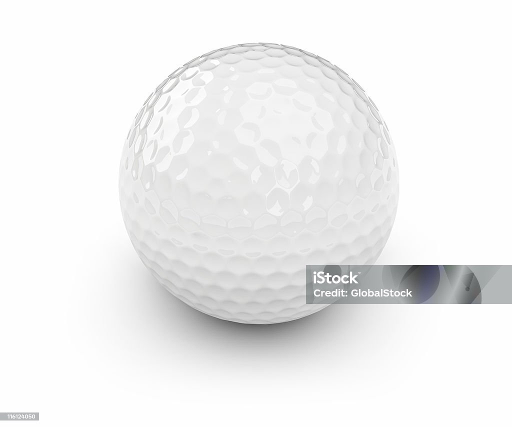 Pallina da Golf isolato su bianco - Foto stock royalty-free di Pallina da golf