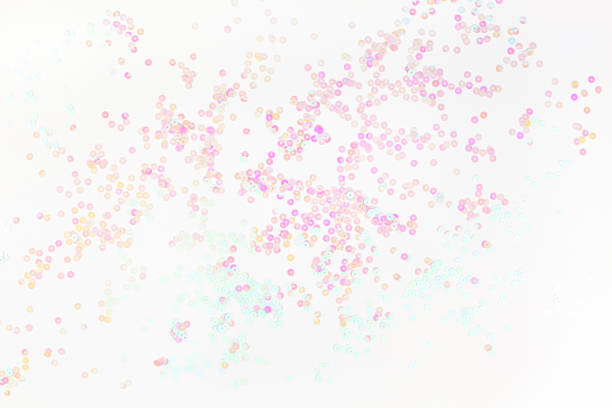 istock Pearl pastel confetti sparkles on white background 1161241557