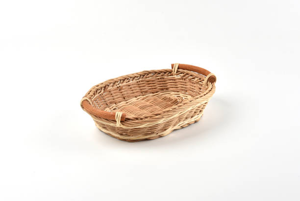 istock Wicker basket for serving isolated on white background 1161241961