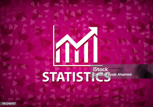 Pinkstats Signage Statistics Pink Background Stock Illustration - Download Image Now ...