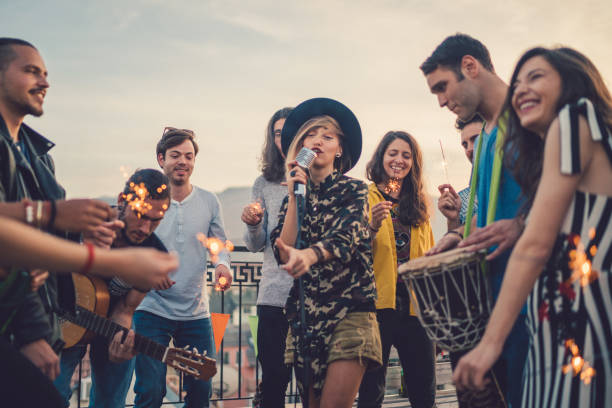 istock Friends on rooftop party 1161246447