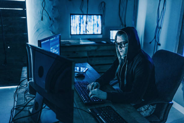 istock Hacker stealing money from credit cards 1161251838