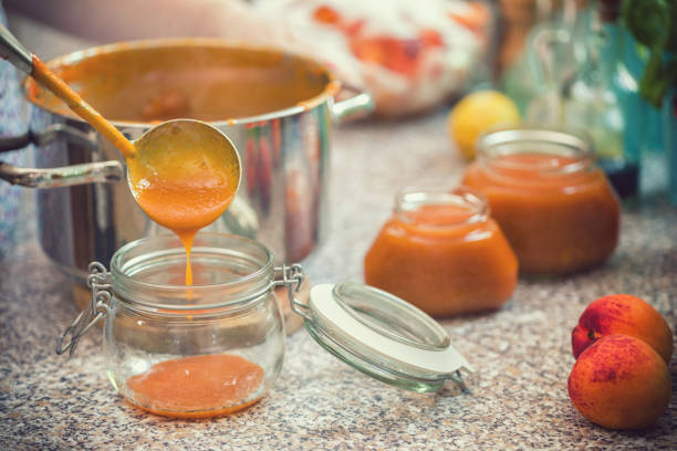 istock Preparing fresh apricot jam at home 1161252263