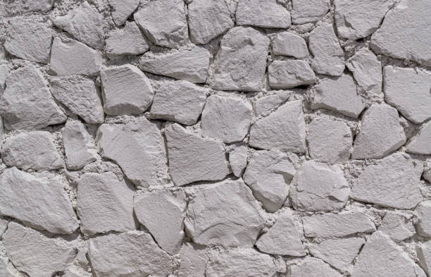 istock Wall of white stones 1161261280