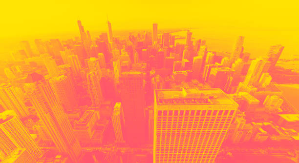 istock Chicago cityscape skyline at sunset 1161275446