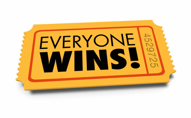 istock Everyone Wins Ticket Contest Teamwork Everybody Winner 3d Illustration 1161276019
