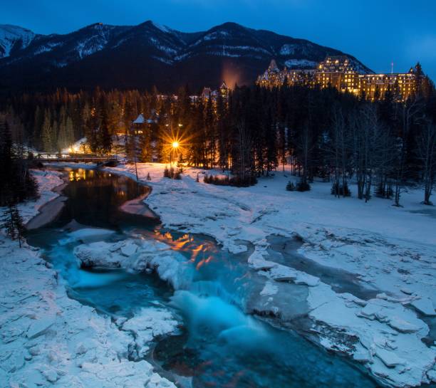 istock Hotel in the forest in winter 1161283851