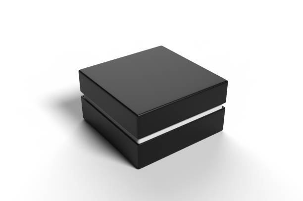 istock White blank luxury rigid neck box with inner foxing for branding presentation and mock up, 3d illustration. 1161284622