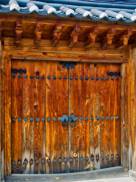istock Korean Traditional Hanok Gate, Wood gate 1161284671