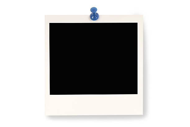 Blank instant picture print stock photo