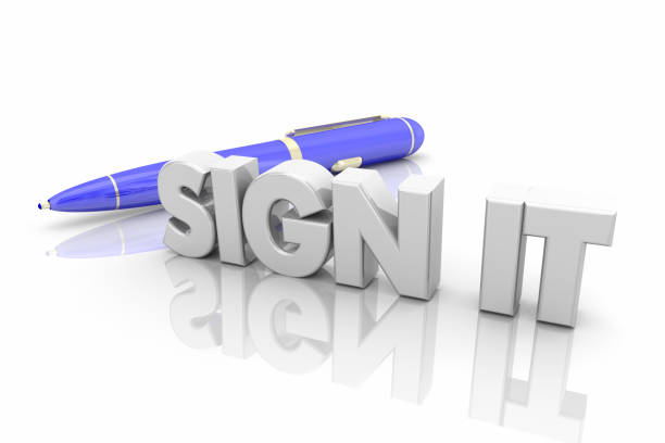 istock Sign It Pen Signature Word 3d Illustration 1161287243
