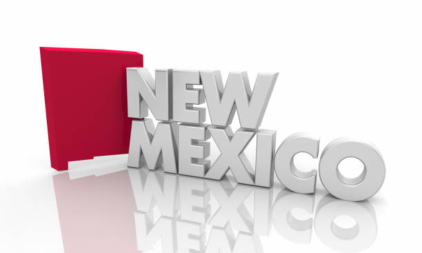 istock New Mexico NM Red State Map Word 3d Illustration 1161287840