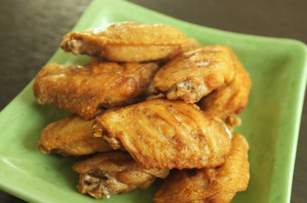 istock Fried Chicken Wings with Salt. Thai food 1161289493